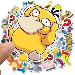 Autocollant de voiture mignon Pokemon, jouet pour enfants, dessin animé, tasse d'eau pour ordinateur portable, casque de réfrigérateur, étui de téléphone, vente en gros, 50 pièces 