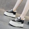 Genuine Leather Flats Casual Sneakers Women 2024 New Chunky Platform Sports Shoes Ladies High Heels Designer Tennis Thick Bottom 6
