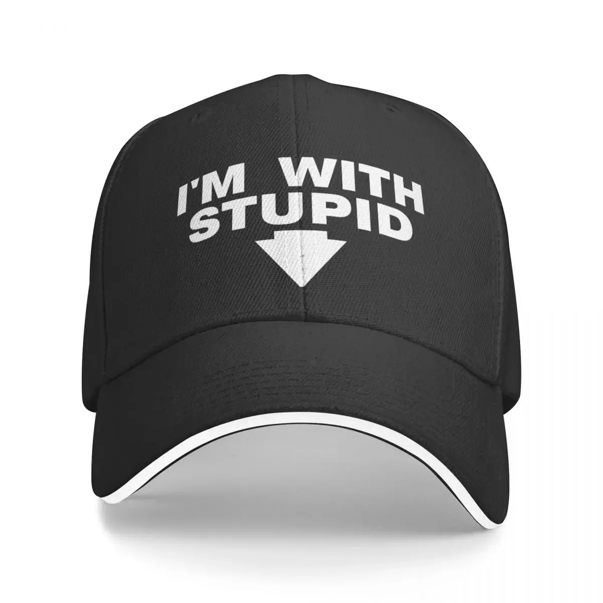 

I'M with STUPID Cap Baseball Cap golf hat Hood hats for women winter Men's