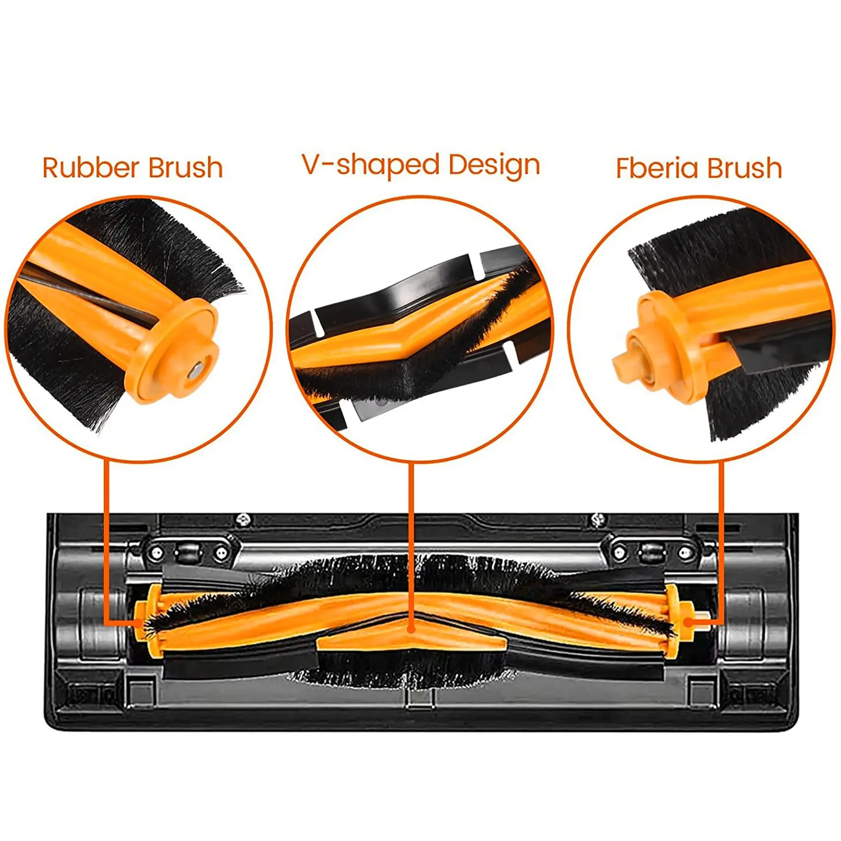 2Pc Robot Vacuum Cleaner Roller Brush for Deebot OZMO 950 Robot Vacuum Cleaner Accessories