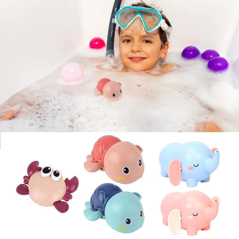 

Wind Up Bath Toy Cute Animal Floating Bath Wind Up Toys Swimming Turtle Whale Pool Toys For Kids Chain Clockwork Water toys