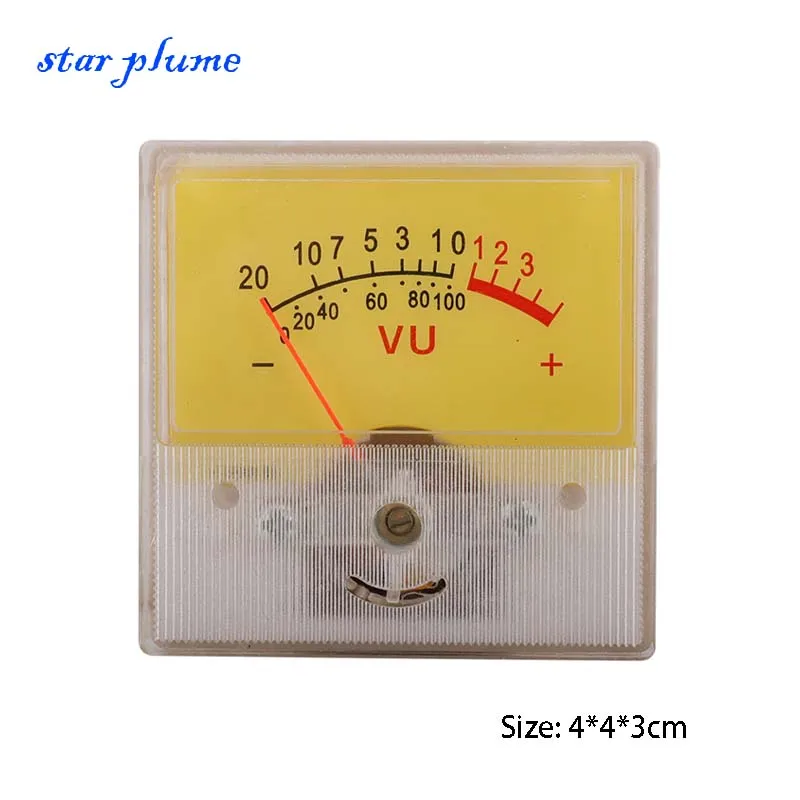 AmplifierAudioVUMeterTS2136YellowBaseNoBulb500uA650Analog