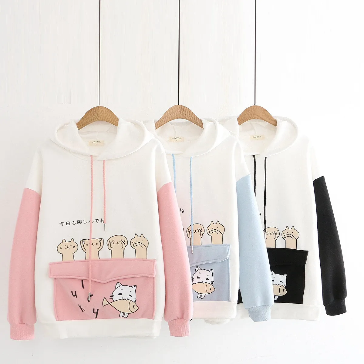 

Spring Autumn Thin Casual Kawaii Girly Style Hoodie Anime Harajuku Print Cute Naughty Pink Corgi Sweatshirt Pullover Female 2024