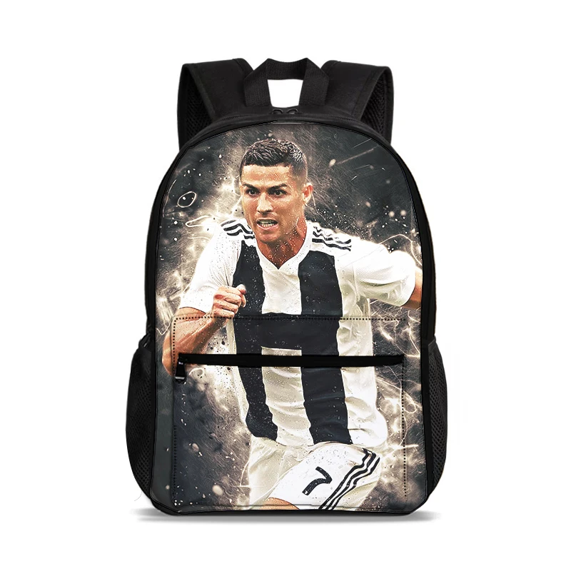 Ronaldo Sport Mochila 47cm/18.5inch Large Capacity CR Backpack School Supplies Football Star School Bag for Boys Girls Best Gift 4