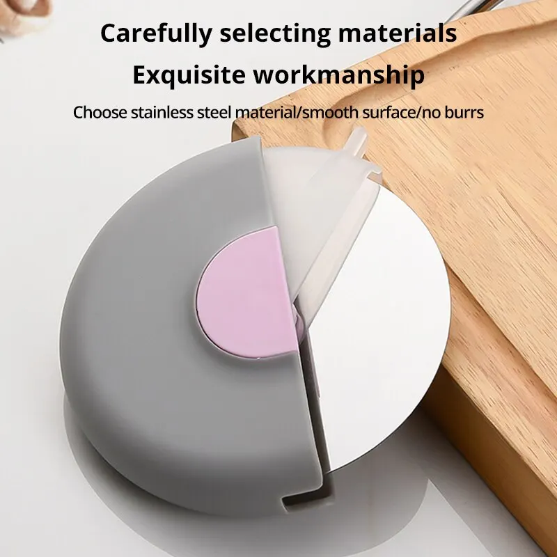 Pizza knife 1Pc Stainless Steel Washable Household Kitchen Gadget Creative round Roller Knife Pancake