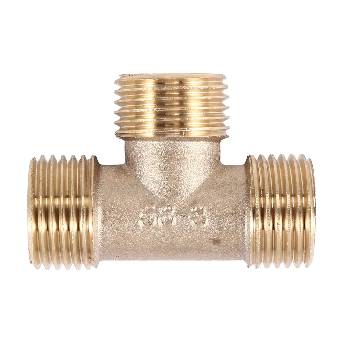 

Brass T Shape Water Fuel Pipe Equal Male Tee Adapter Connector 1/2" Thread