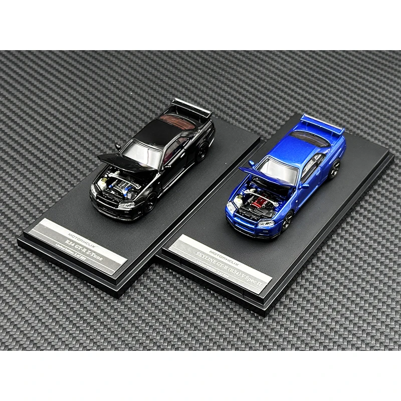 MH 1:64 SKYLINE GTR R34 V Spec II Z Tune Opened Hood Diecast Car Model MOTORHELIX 6