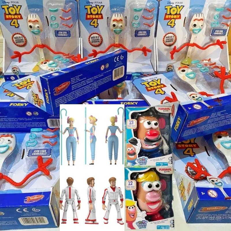 Toy Story Forky Woody Buzz Action Figures Set - Cute Collectible Modle Plastic DIY Interchangeable Parts Birthday Gift Ideas