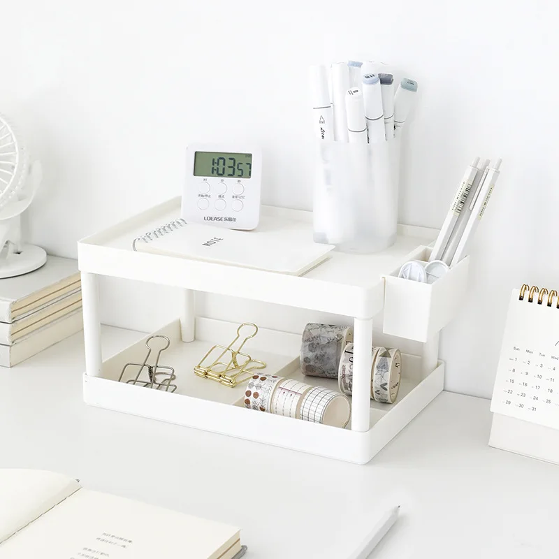 Multifunctional Shelves Double layer Storage Shelf Desktop Storage Rack