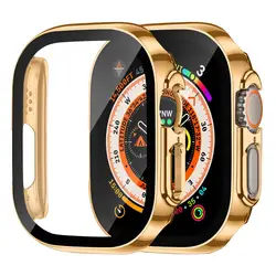 Premium Protective Case with Screen Protector for 49mm Watches - Scratch - Resistant Hard PC Cover (Rose Gold)