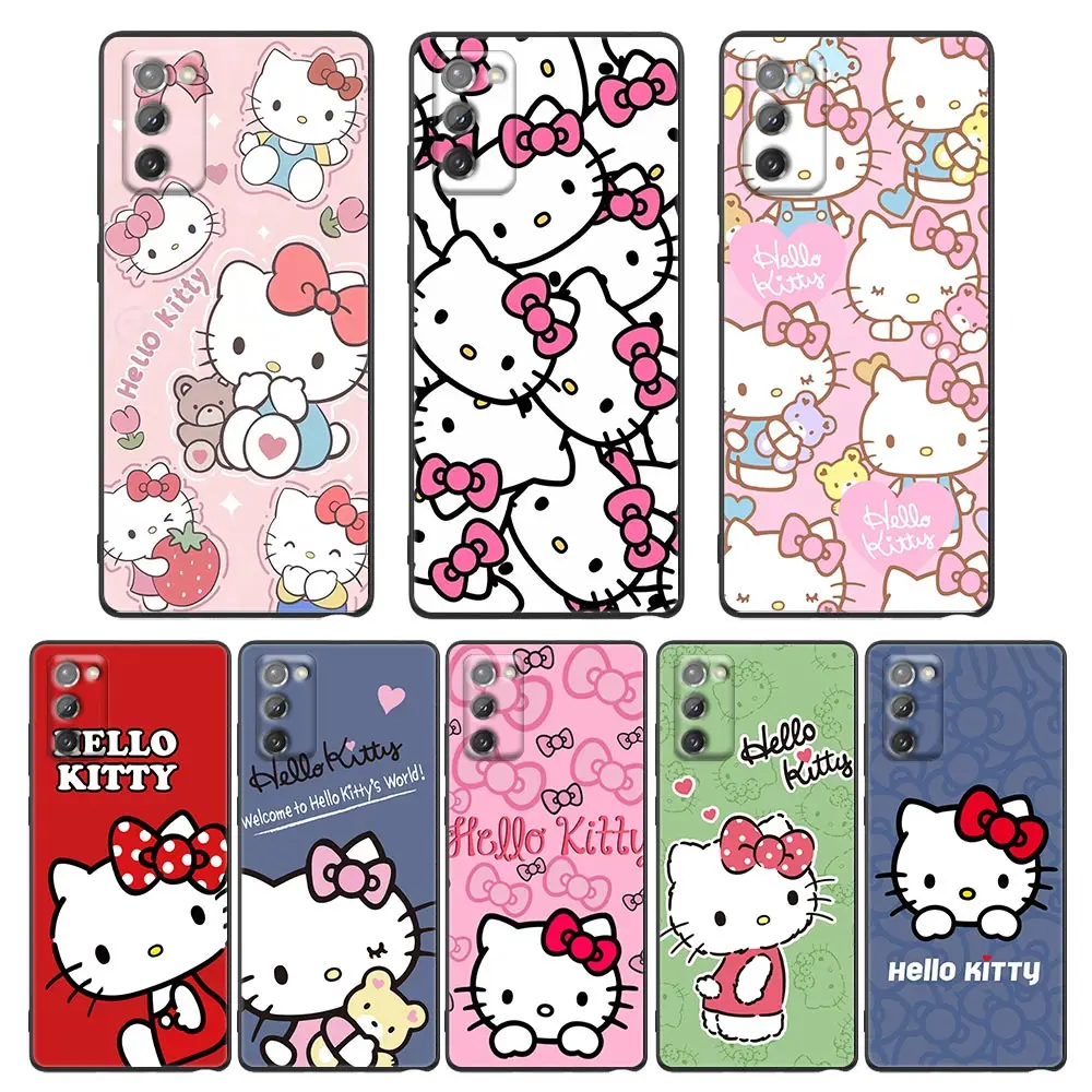 

Cartoon Cute Hello Kitty Case For Samsung NOTE 20 10 9 8 Ultra Plus M54 M53 M51 M33 M32 M30 M30S M23 M20 M14 J8 J7 J6 Cover Capa