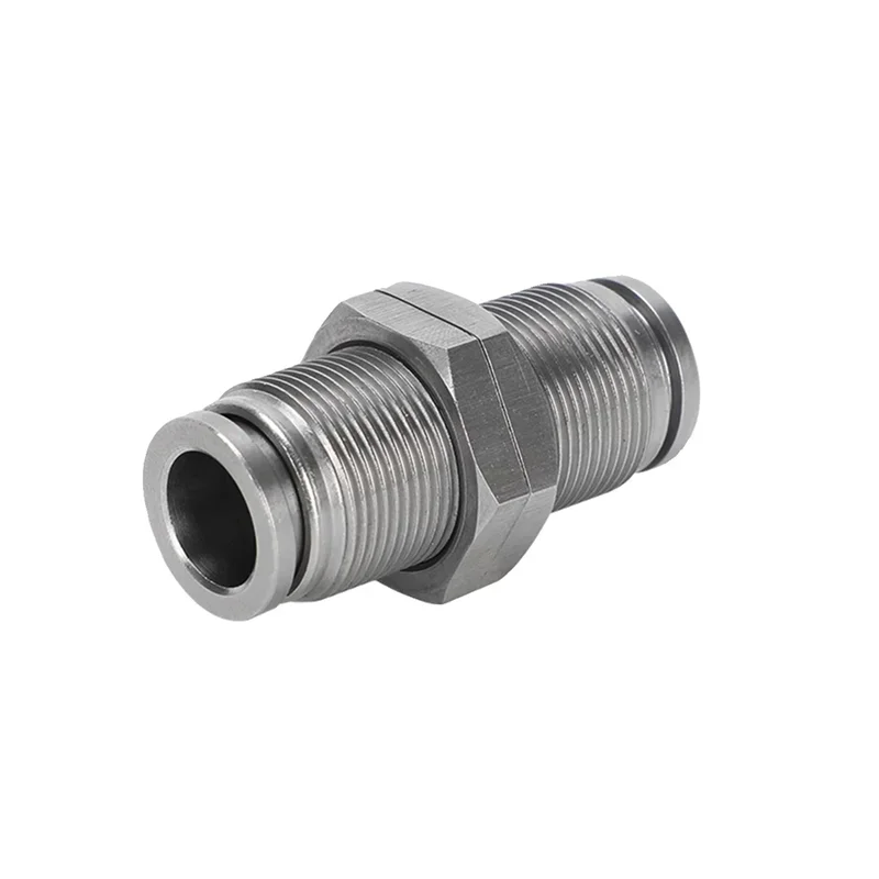 10/50/200Pcs PM Threading Board Pneumatic Connector Quick Coupling Plug 304 Stainless Steel 4 6 8 10 12 16mm Trachea Connector