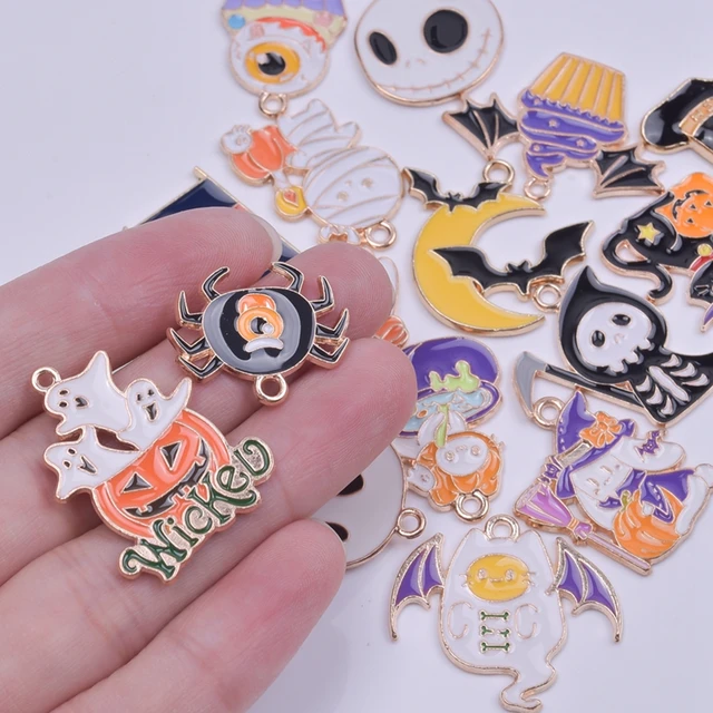 카와이 해골 마녀 에나멜 참으로 할로윈 정신 넣기