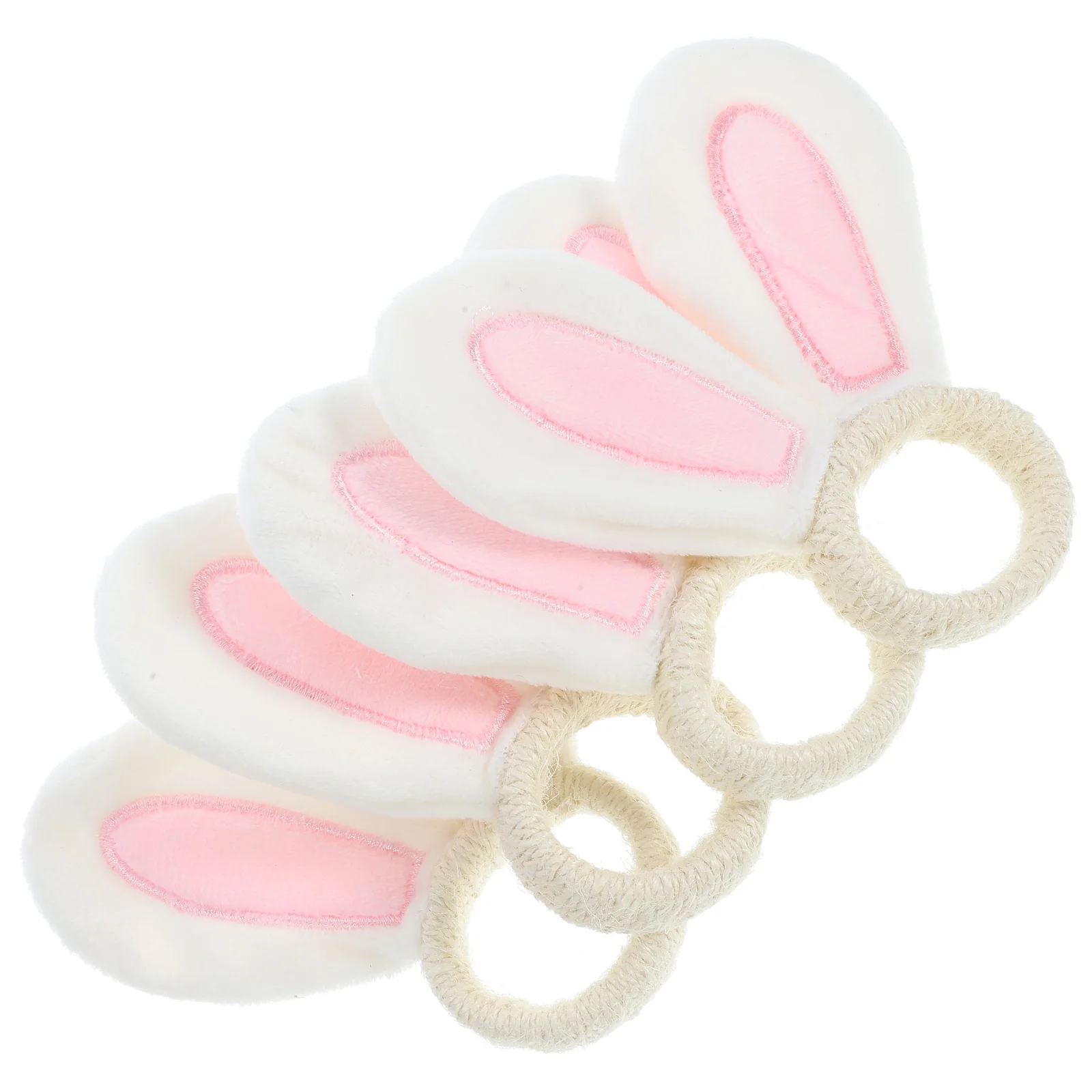 

4pcs Napkin Ring Holders Easter Bunny Ear Shaped Napkin Ring Cartoon Napkin Buckles