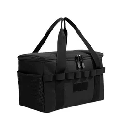 Versatile Outdoor Tactical Bag - 14L Large Capacity Gear Organizer with Multiple Compartments, Black (A)