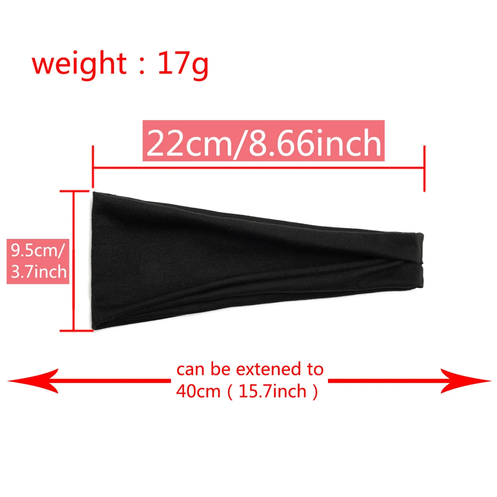 1pc Sports Headbands Set: 2-Piece Elastic Sweatband For Yoga, Running & Fitness, Soft Stretch Hair Bands For Women & Men