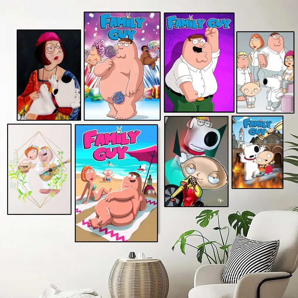

Мультфильм G-Guy крутой F-семейный плакат принты стены спальни гостиной Декор Наклейка