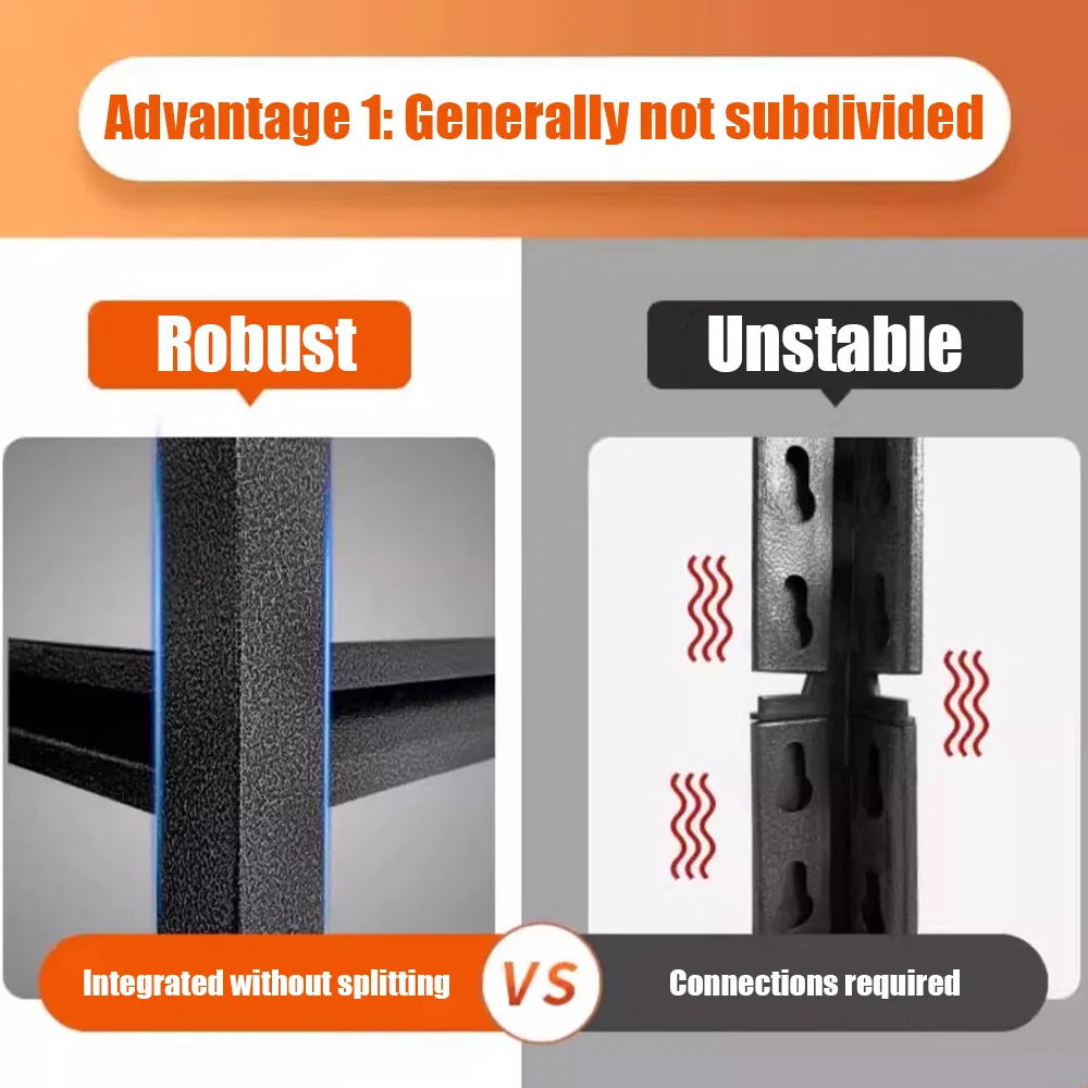 3/4 Tier storage rack Shelving Heavy Duty, Adjustable supermarket shelves carbon steel warehouse racks household storage racks - Image 3