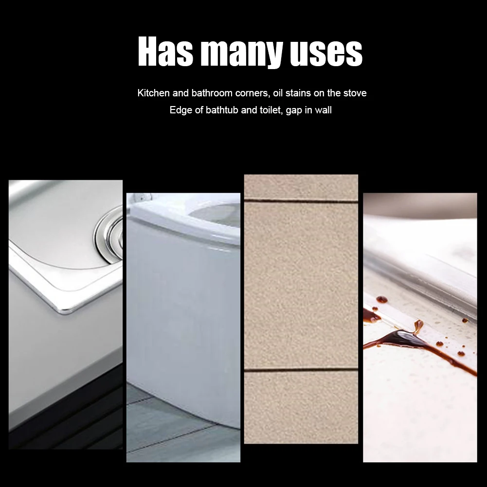 Self Adhesive Wall Border Sticker Anti-Stain Sink Border Tape Waterproof Corner Sealant Tape Anti-Mildew for Kitchen Bathroom