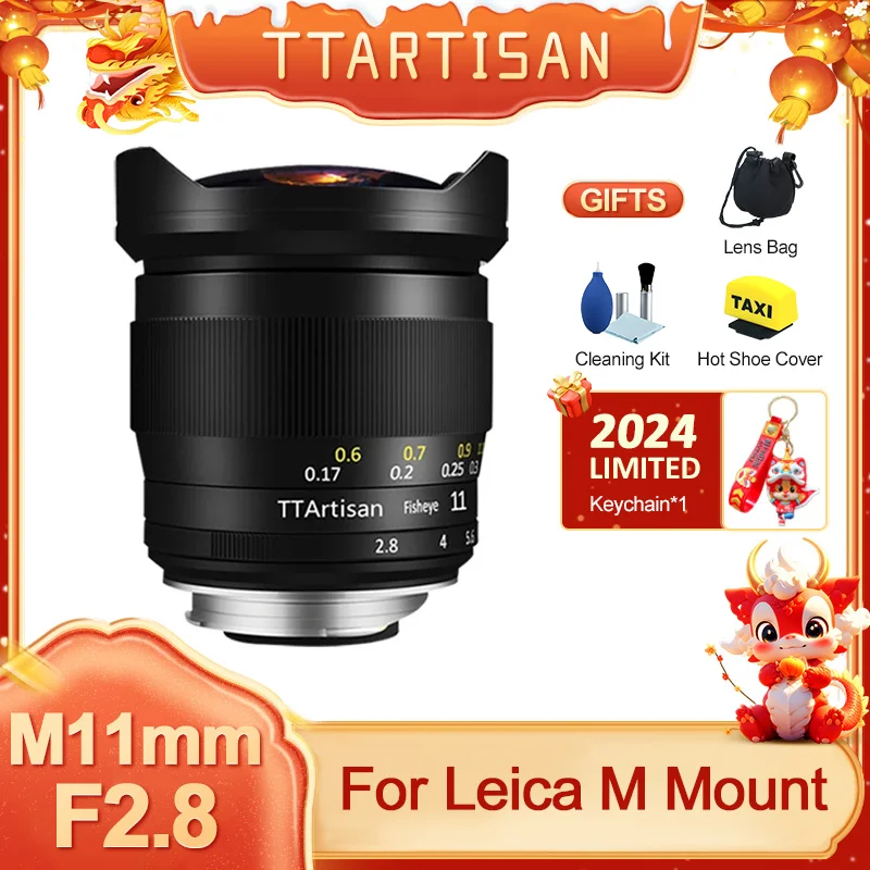 Ttartisan 11Mm F2.8 Full Fame Fisheye Obiettivo Manuale Grandangolare Per Fotocamere Leica M-Mount Leica M-M M240 M3 M6 M7 M8 M9 M9P M10