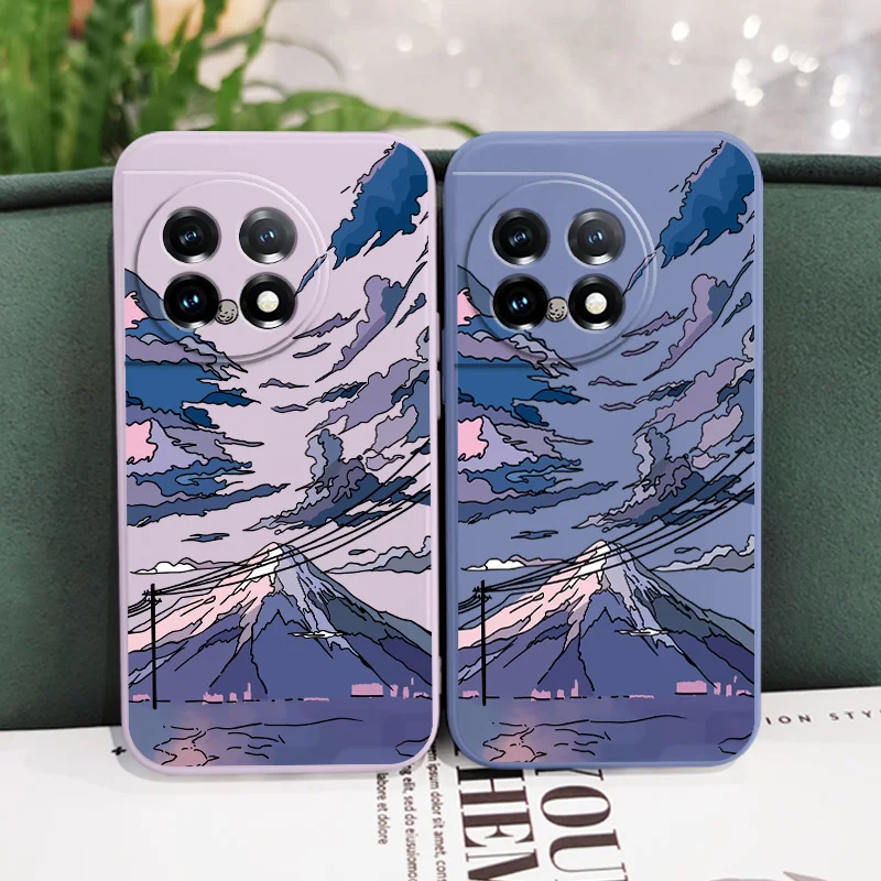 Floating Ash Mountain Liquid Silicone Phone Case