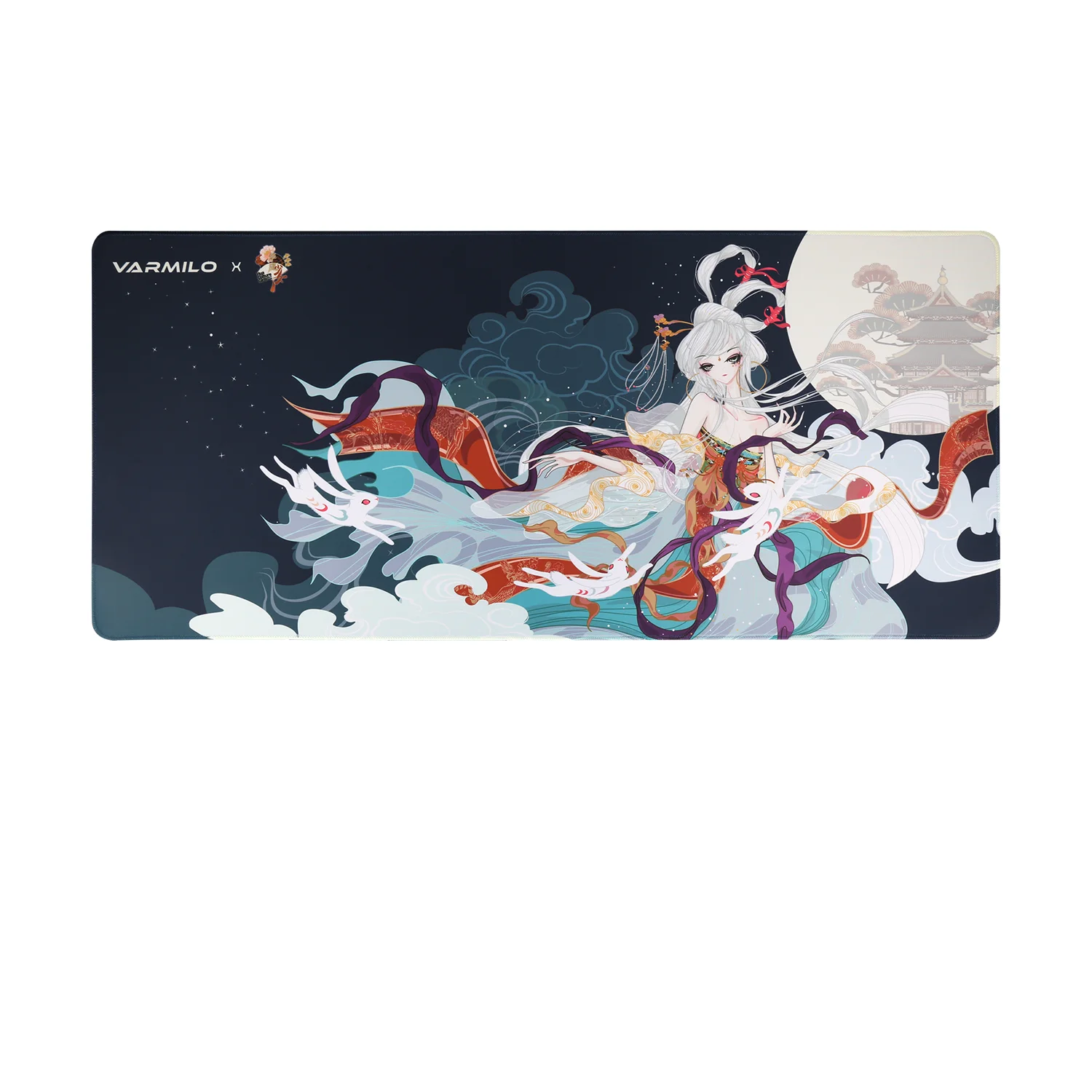 Almofada de Rato Original Varmilo Mulan Koi Lovebird Pequim Opera 35.4x15.7 Mat Mat Tapete de Ratos Mause Teclado Tablet Tamanho xl Costura Computador Gamer - Imagem 4