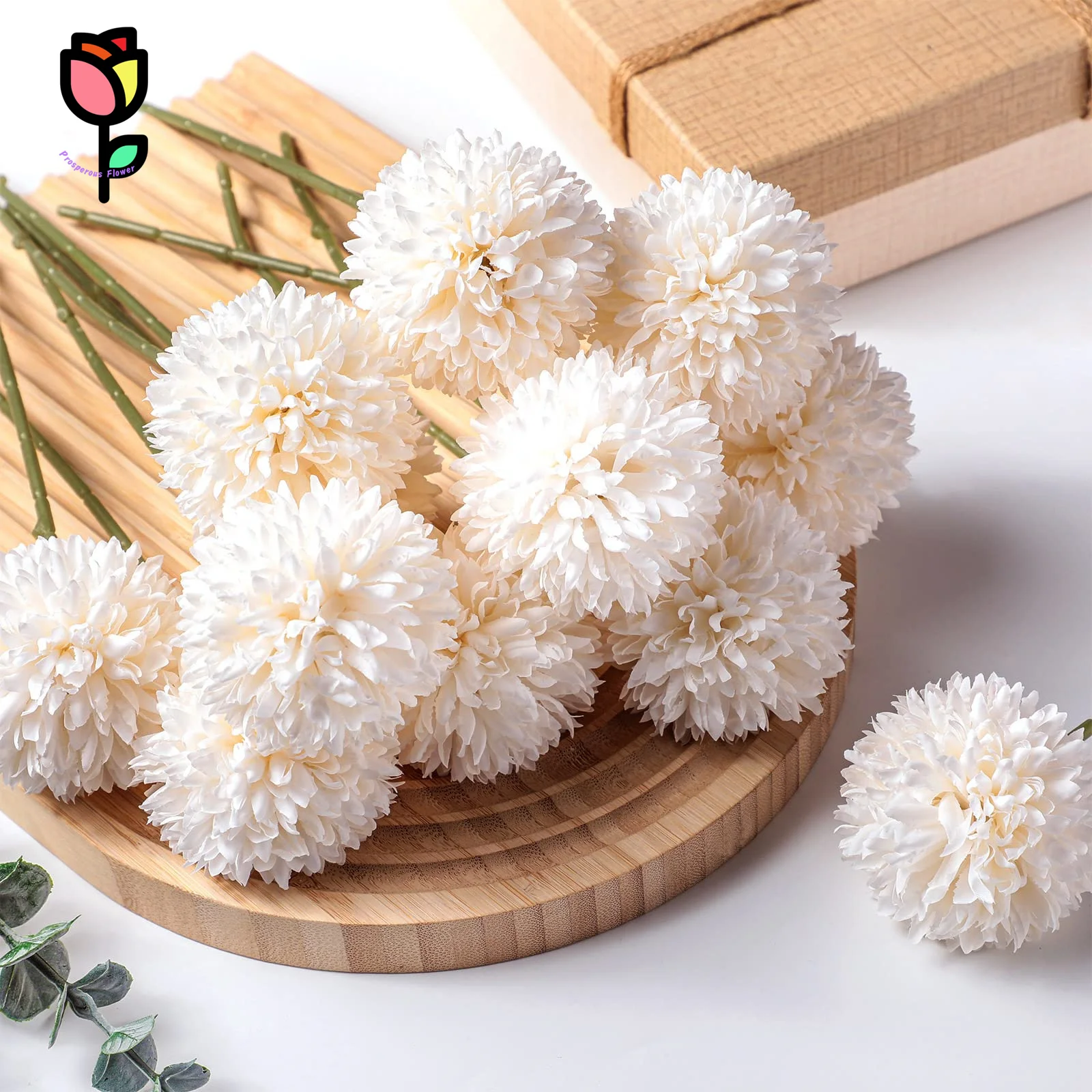 

10pcs Artificial Flowers Chrysanthemum Ball Bouquet Home Party Decorations Faux Hydrangea Flower Wedding Bridesmaid Arrangements