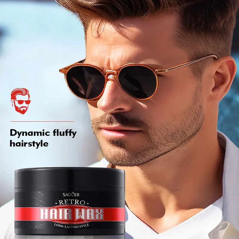 Retro Hair Wax with Strong Styling and Natural Fluffy Hair Mud Gel Cream Non-Greasy Style for Men Women Broken Artifact