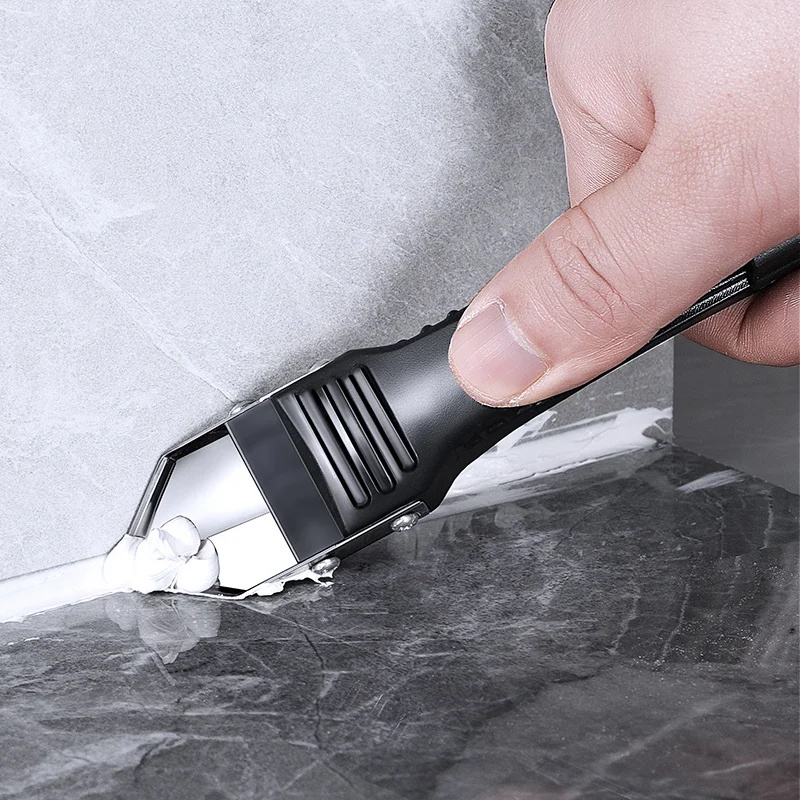 5In1 Tool Sets Silicone Scraper Glass Glue Angle Scraper Stainless Steelhead Finisher Sealant Scraper Remove Scraper Grout Caulk