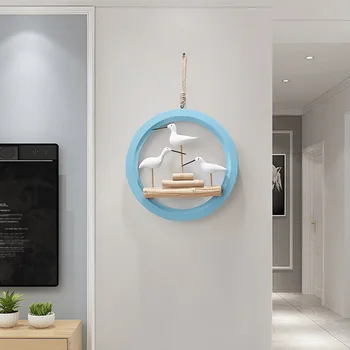 Seabird Pendant Ocean Decor Wall Hanging Lawn Ornaments Coastal Home Bird Wall Art Hanging Seagull Ornament Sculpture Wreath 3D 4