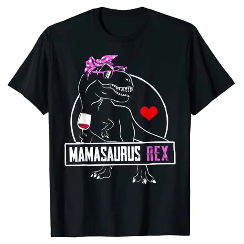 

Mamasaurus T-Shirt Funny Mama Dinosaur Women Mom Mother's Day Gift Tyrannosaurus Rex Lover Aesthetic Clothes Graphic Tee Tops