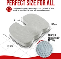 Ergonomic Memory Cotton Office Cushion Hemorrhoid Cushion Chair Cushion Sedentary Artifact Student Ass Cushion 4