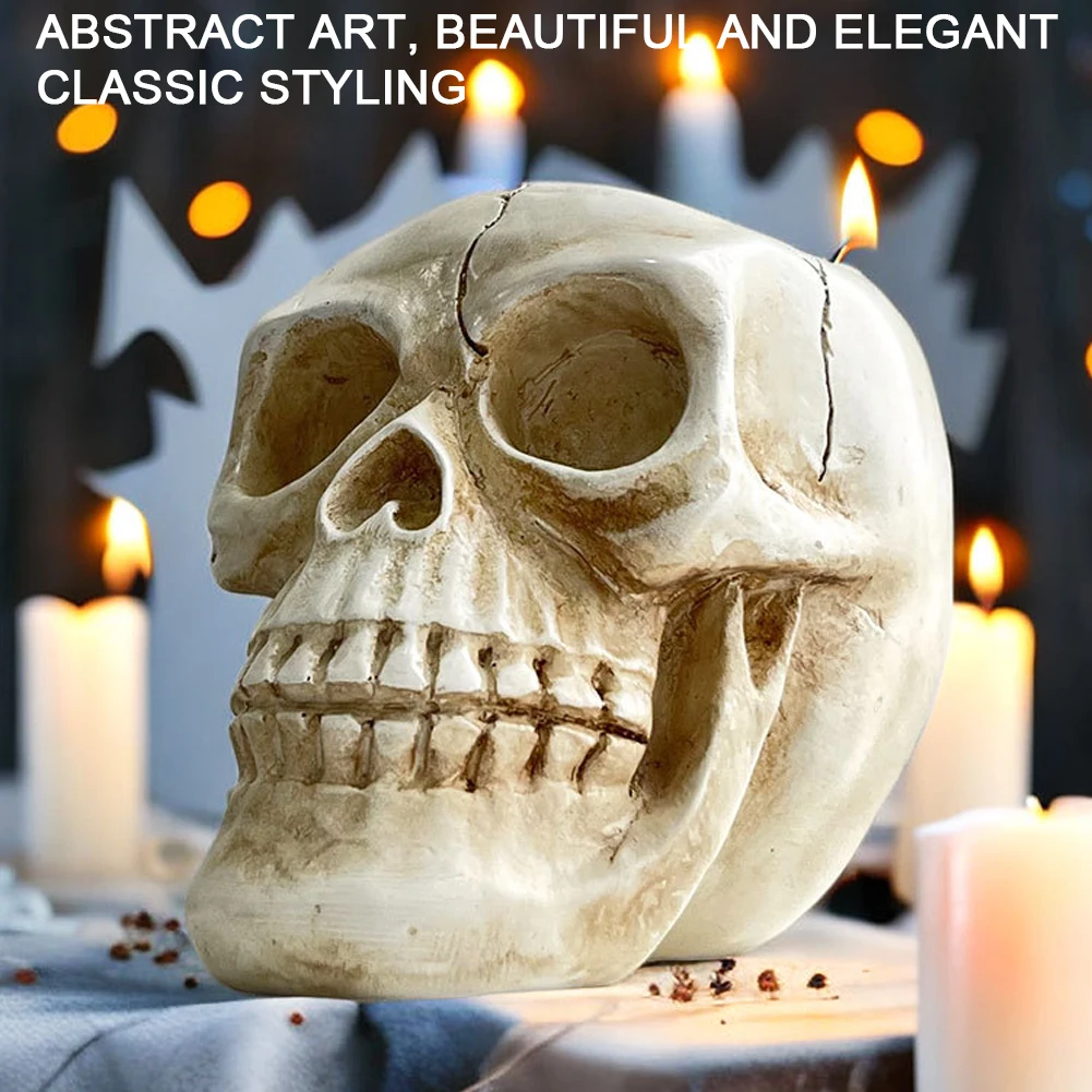 Resin Skull Ornament Succulent Plant Pot Skull Flower Pot Skull Head Model Flower Planter Container Home Decor Crafts