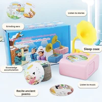 Kids Gramophone with 96 Learning Cards,Toddler Gramophone,Kids Phonograph,Toddler Record Player,Musical Sensory Toy Listen with 1