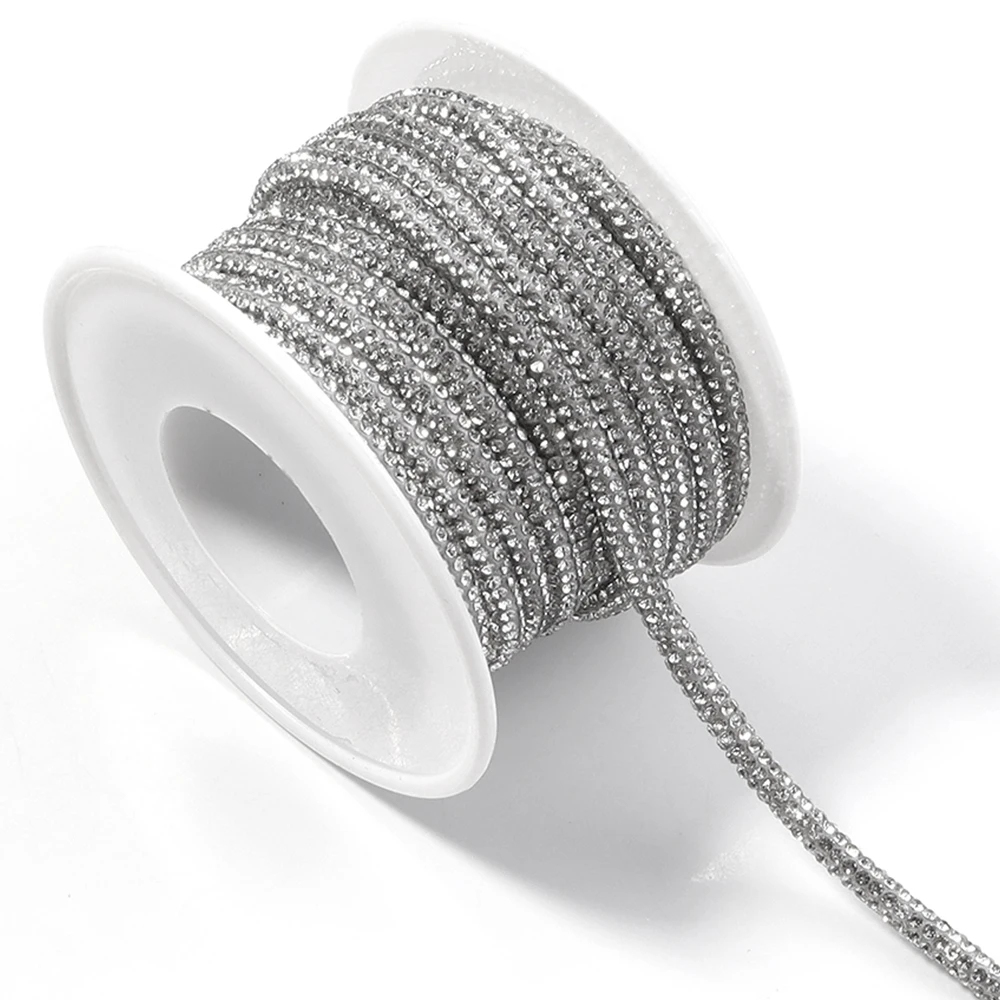 Colorful Rhinestone Chain - Crystal Dense Cup Banding for DIY Jewelry, Bows, and Headwear