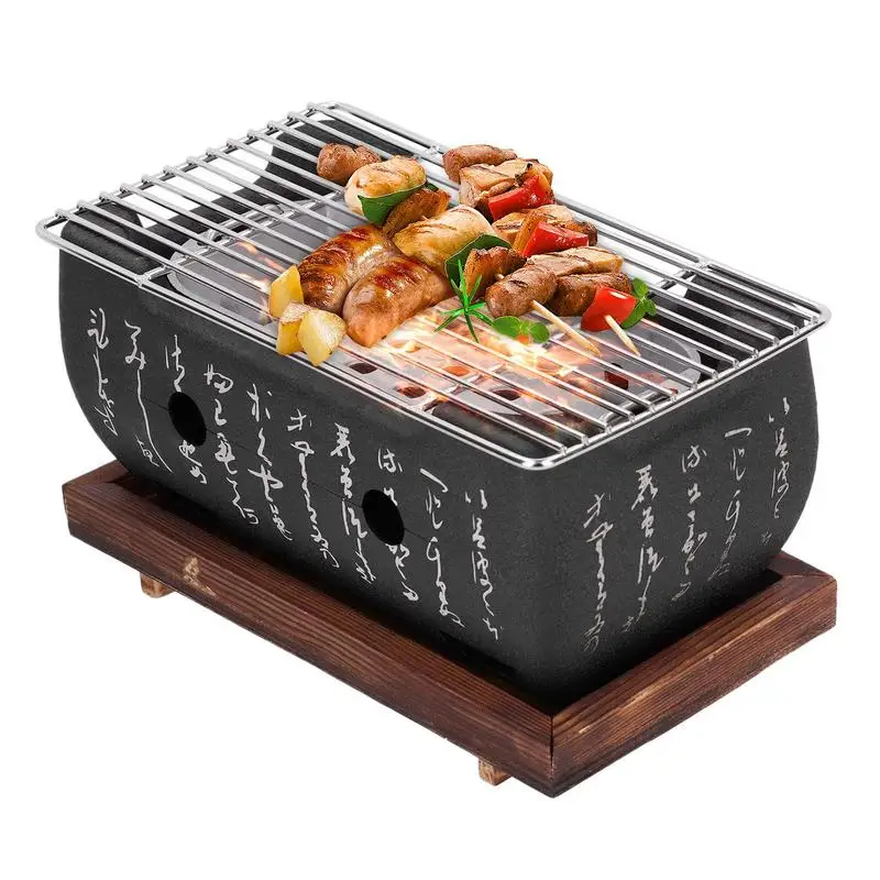 

Japanese Barbecue Grill Mini Household Stove Charcoal Grill 34.5x17x12cm Charcoal Chrome Cooking Grill For Household Beach