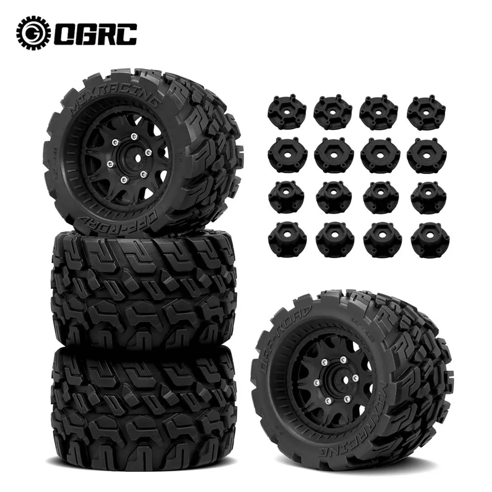 

OGRC Wheels and Tires 12mm/14mm Hex RC Truck Tires for 1/10 Scale Arrma Granite Axial Losi Redcat Rc4wd RC Monster Truck ​Buggy