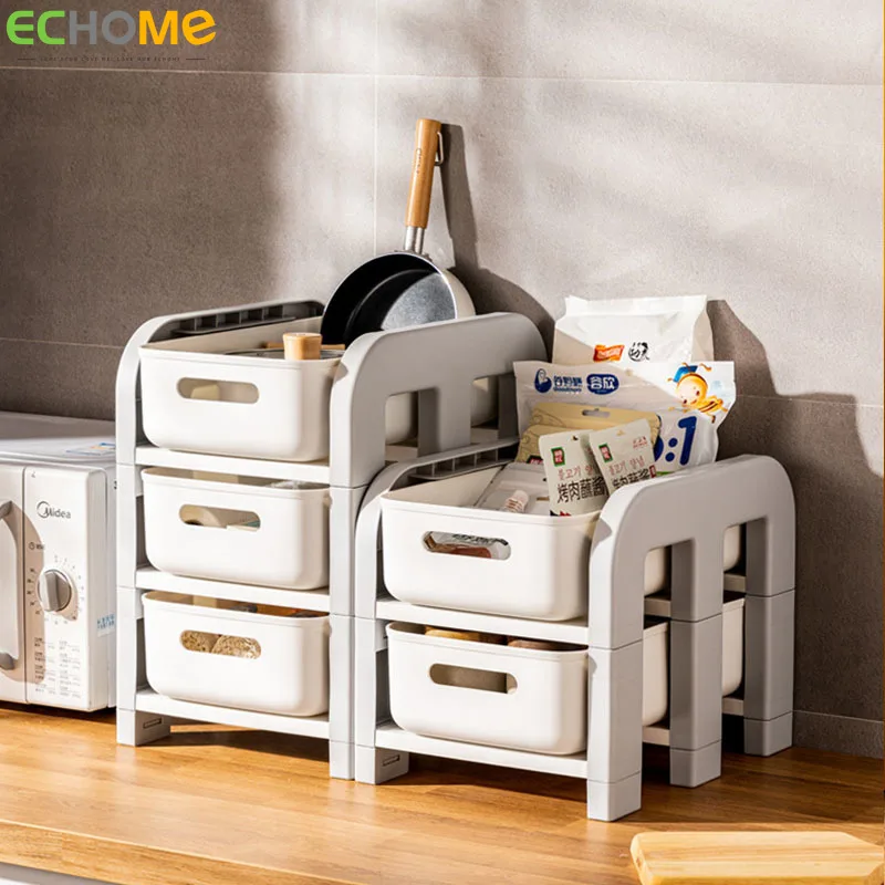 

Kitchen Drawer Storage Cabinet Storage Rack Trolley Bathroom Organizer Multi-layer Storage Rack Children's Toy Household Shelves
