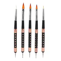 Nail Art Brush Set with Nylon Bristles - Precision Nail Drawing Pens for home Use 1