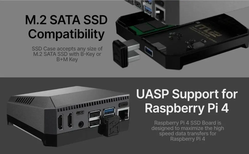 argônio um alumínio caso para raspberry pi modelo com ssd expansão slot gpio capa ventilador de refrigeração para raspberry pi