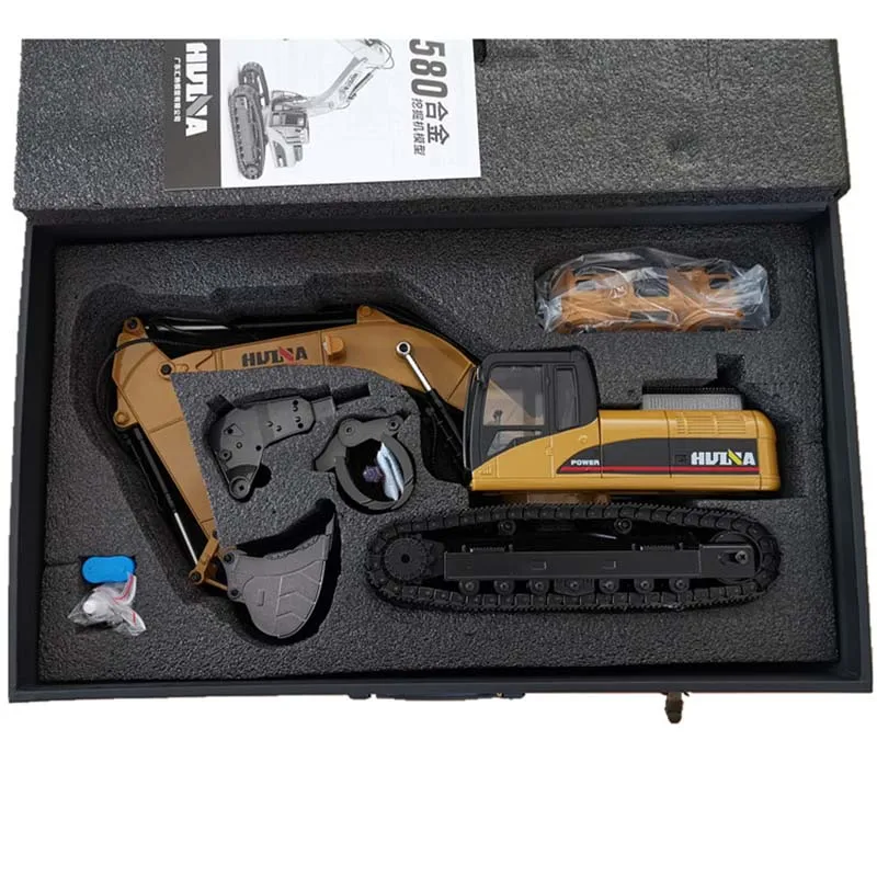 RC Excavator 1580 HUINA 1/14 Scale RTR Metal Remote Control Truck Car Smoke Battery Outdoor RC Toys Boys Gift Model TH18060 5