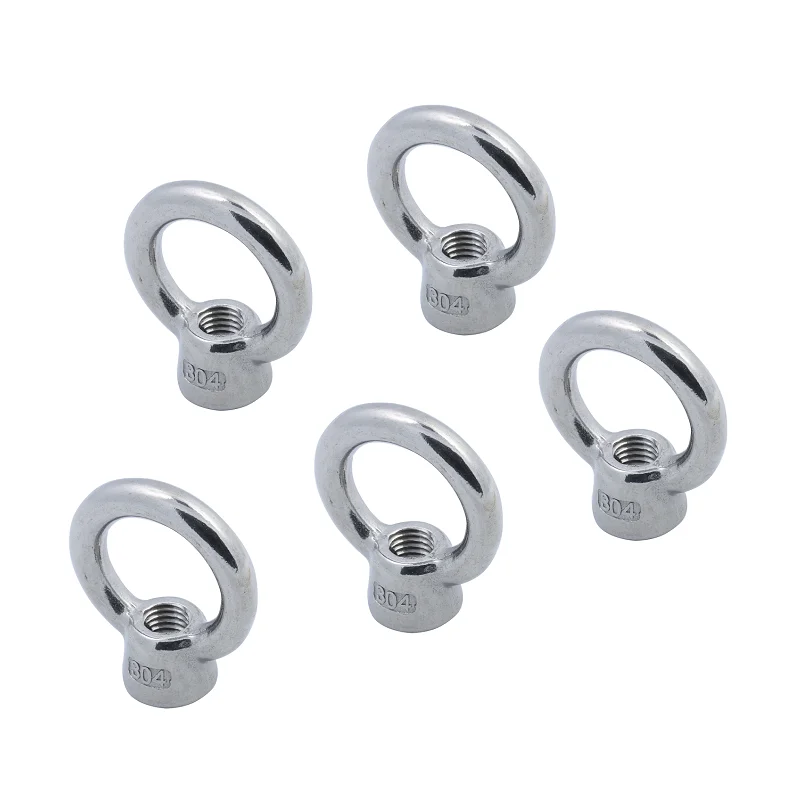 Set 2 œils écrous M10 - 15 Kg, 29x35mm, Filetage Femelle - Pour Lampe Lustre - Noir
