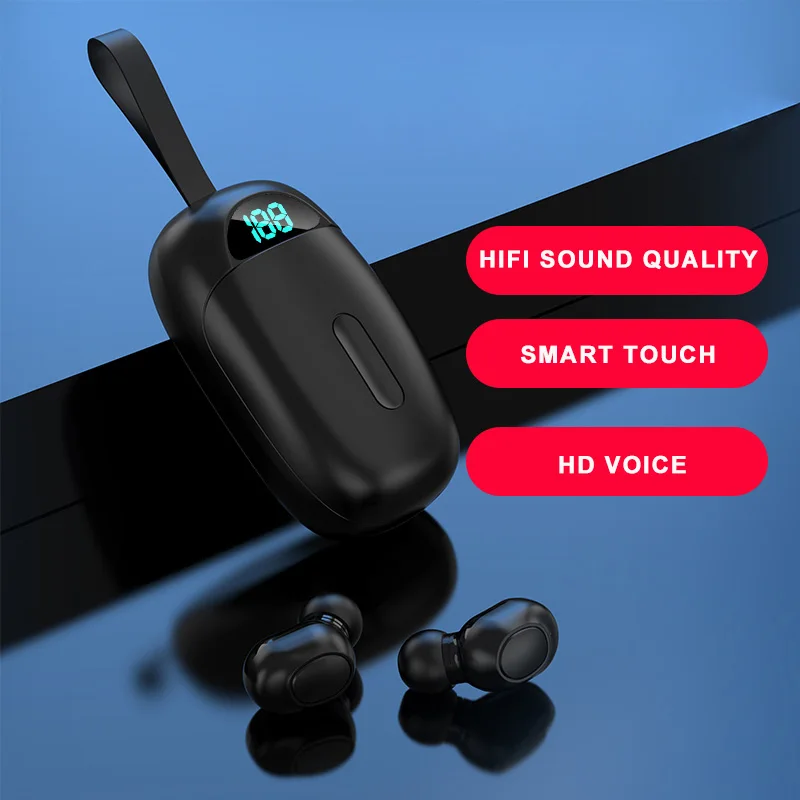 S5 In-Ear Bluetooth 5.0 Wireless Earphones TWS Noise Cancelling Earbuds for Sports Waterproof Headset With Mic For Mobile Phone_voghion.com