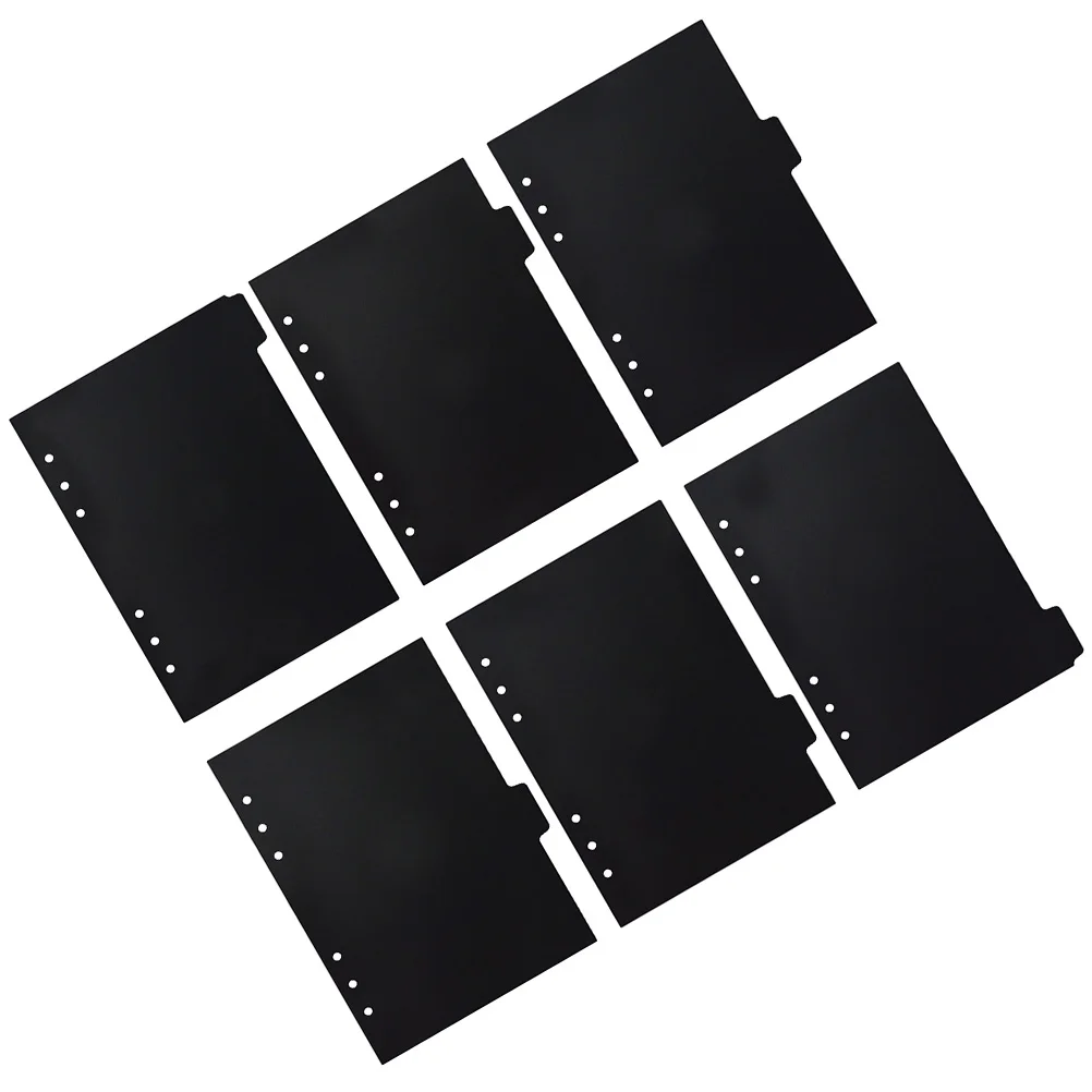 6Pcs Binder Dividers 6 Ring Tab Dividers Plastic 6 Sheets Insertable Index Page Dividers 6 Hole Punch Dividers Letter A5