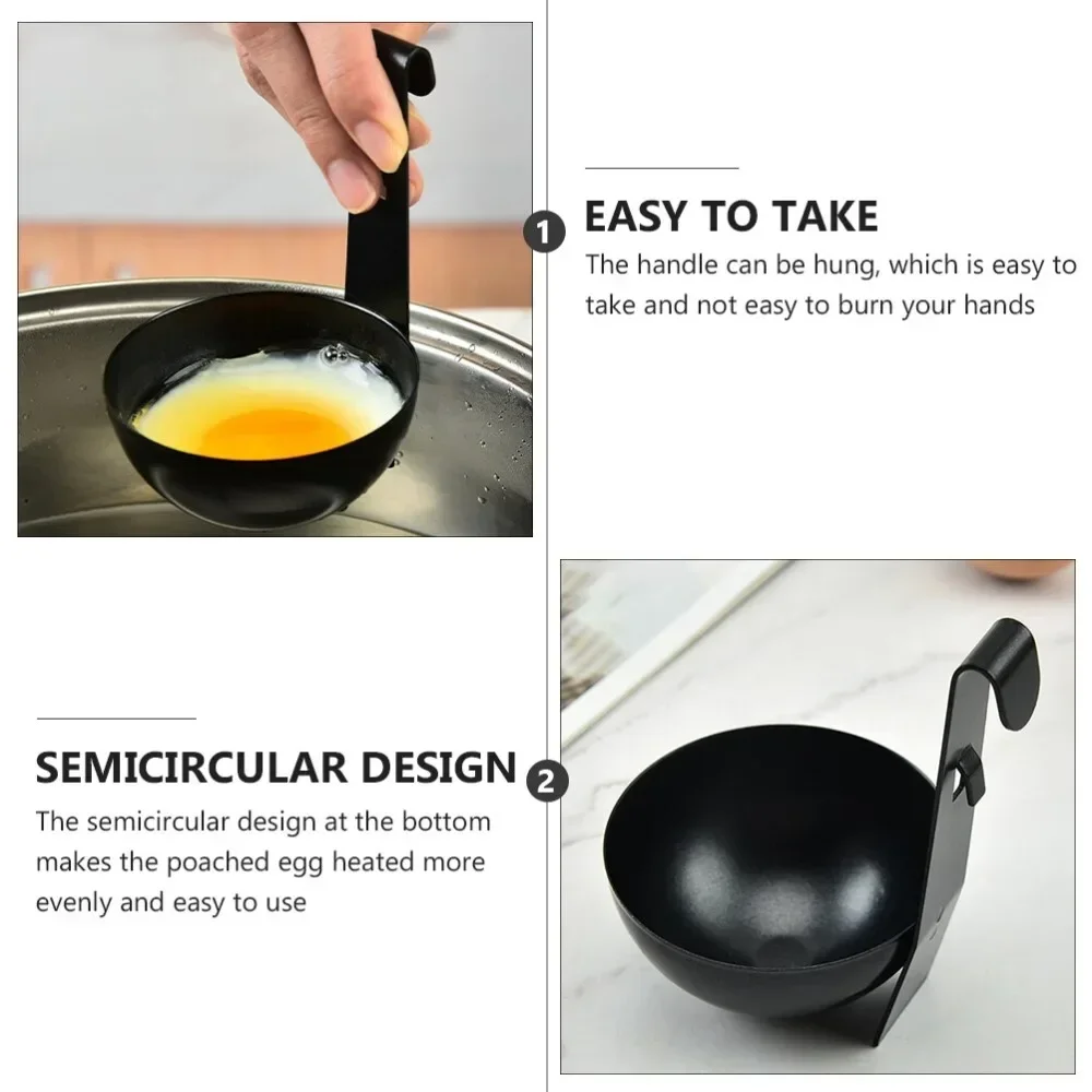 Egg cooker nonstick egg molds poached boiling eggs maker spoon holder steamer rack