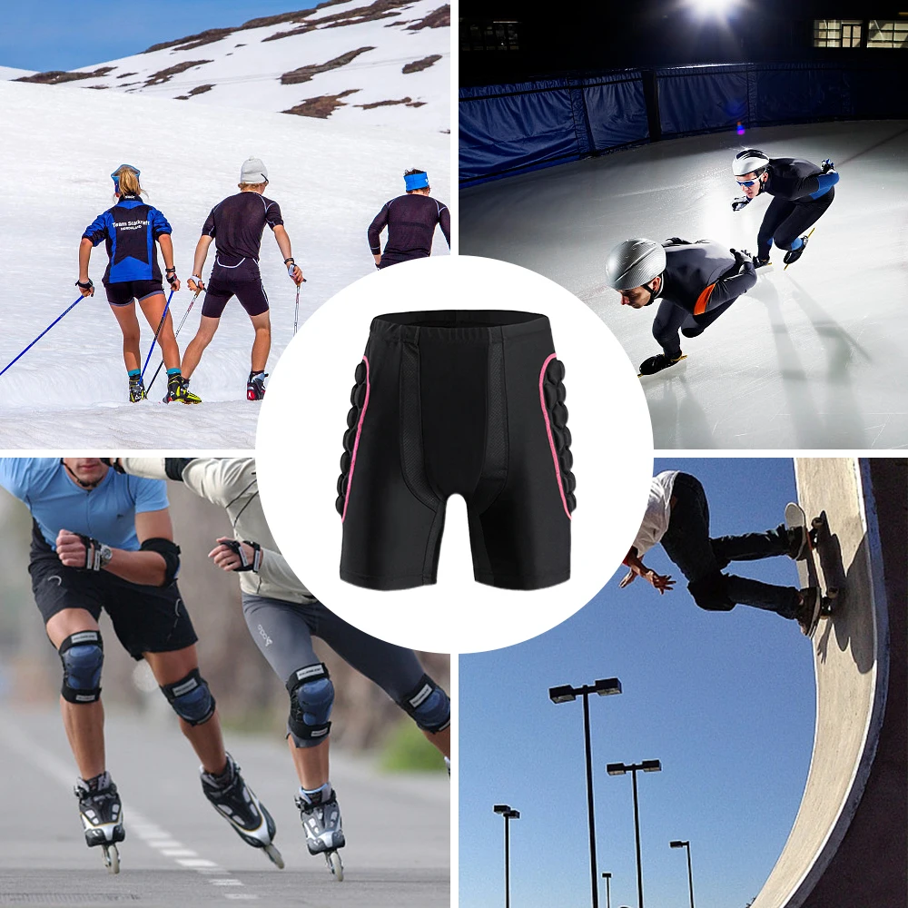Protective Shorts Women Men Hip Butt Protection Padded Shorts Armor Hip Protection Shorts Pad for Snowboarding Skiing Riding Protective Pants