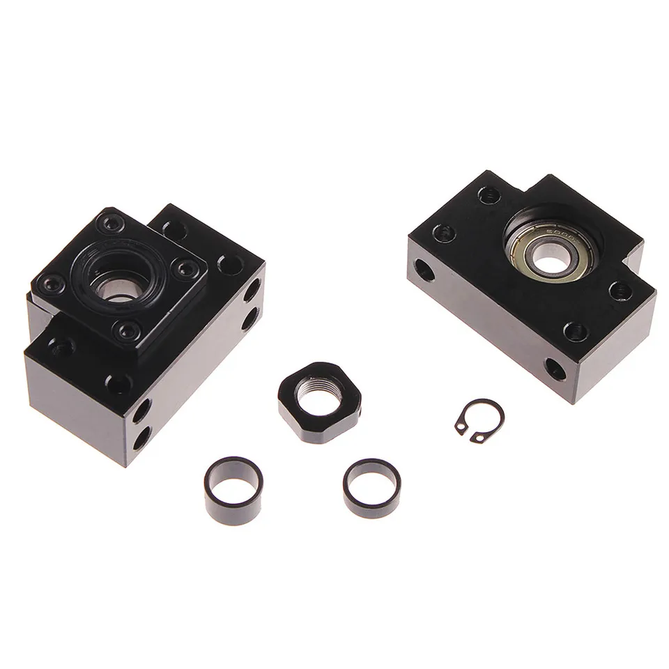 ChaRLes Machifit Sfu1204 500Mm Ball Screw 1204 Ball Nut Nut Housing Bk/Bf10 End Supports 6.35X10Mm Coupler - View #6