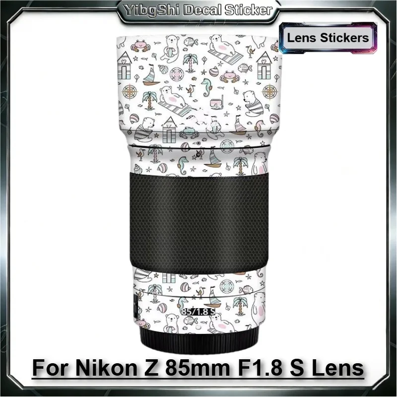 Lens Mask Sticker For NIKON Z85 F1.8 Lens Sticker Body Protective For Nikon Z 85mm F1.8 S ...