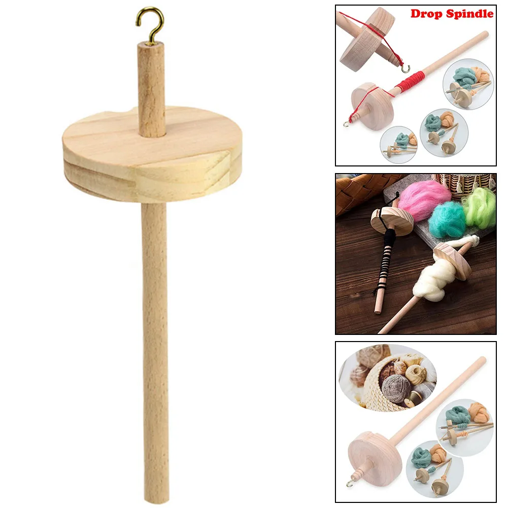 Description Picture 2 of itemRop Spindle Top Whorl Yarn Spin Hand Carved Wooden Whorl Drop Spindle For Beginners Hogard Sewing Accessories