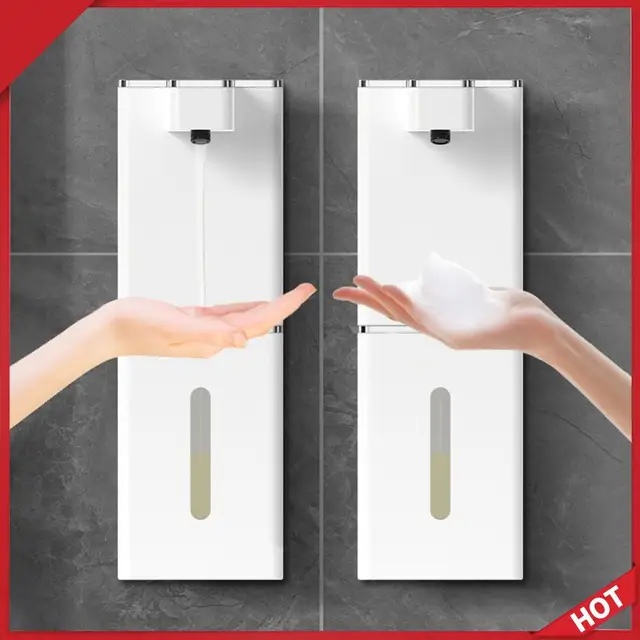 เครื่องจ่ายสบู่เหลวแบบไม่ต้องสัมผัส เครื่องจ่ายสบู่ล้างจานแบบแฮนด์ฟรี เครื่องจ่ายสบู่อัตโนมัติสำหรับห้องครัวและห้องน้ำ 1